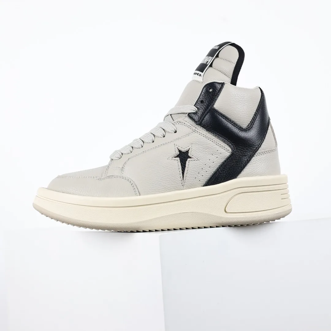 Rick Owens Platform High-Top Casual Sneakers - Detail view 9