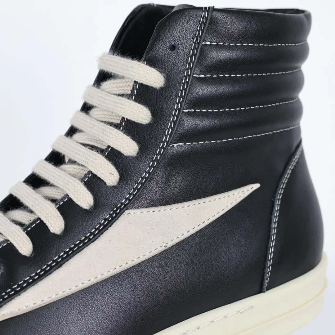 Rick Owens RO classic small triangle high-top casual sneakers - Detail view 6