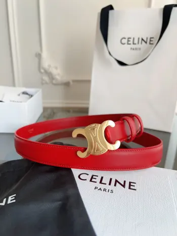 <p>   赛琳 CELINE女士皮带 小牛皮质感搭配独特凯旋门扣 颜色大红 宽2.5cm 低调中暗藏奢华 轻松点亮穿搭  手工缝制 </p>
