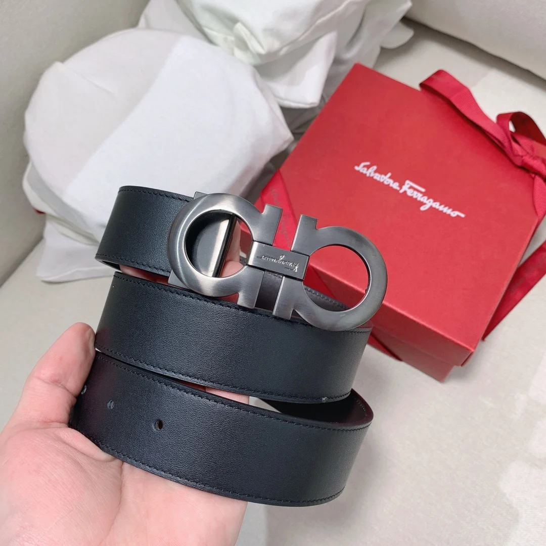 Ferragamo Reversible and Adjustable Gancini Men s Belt - Detail view 2
