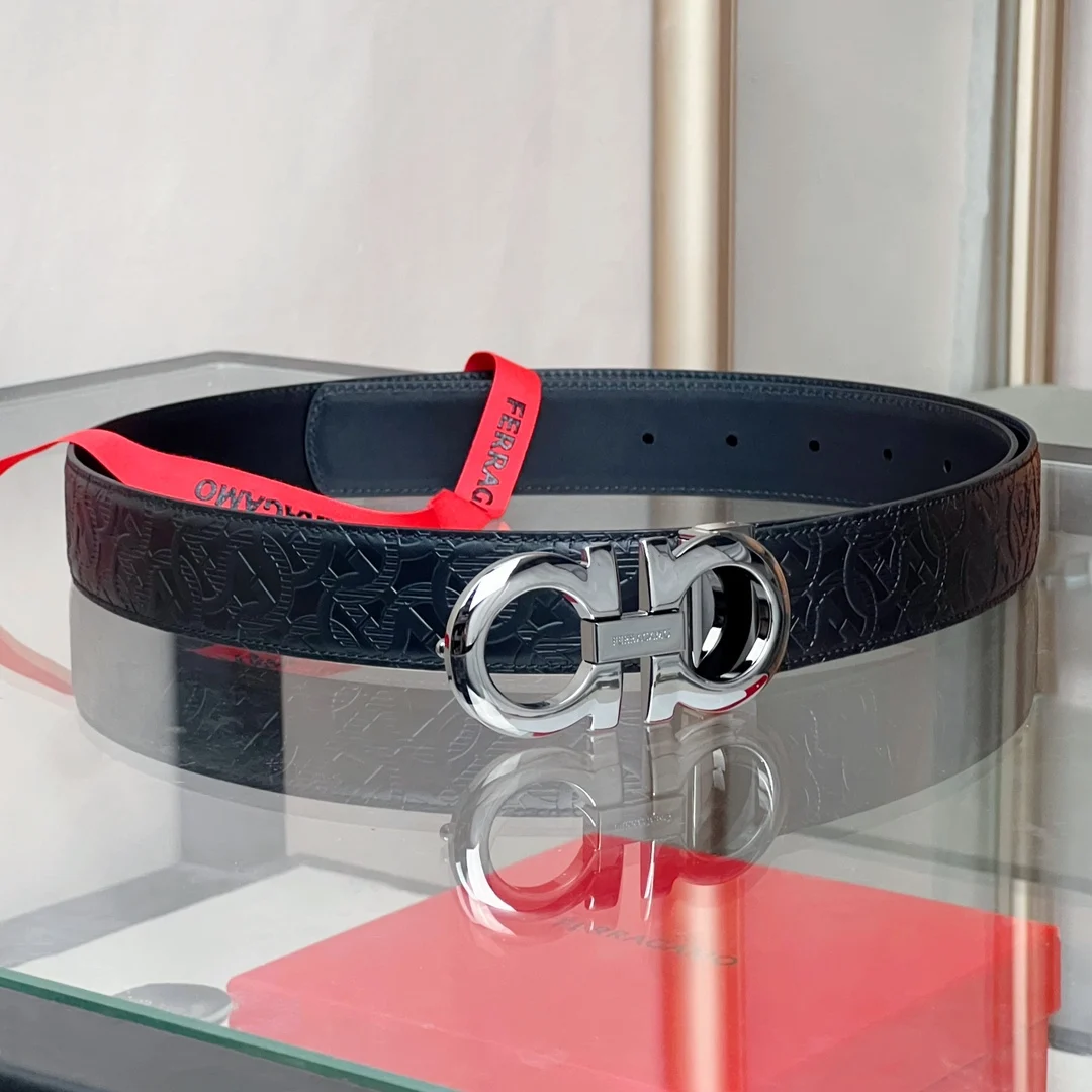 Ferragamo Reversible and Adjustable Gancini Men s Belt - Detail view 2
