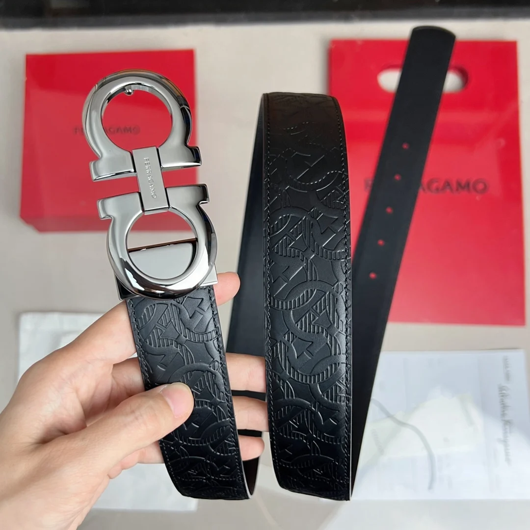 Ferragamo Reversible and Adjustable Gancini Men s Belt - Detail view 4