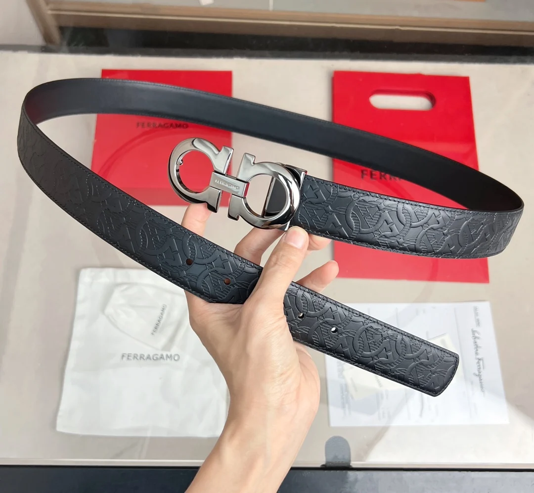 Ferragamo Reversible and Adjustable Gancini Men s Belt - Detail view 5