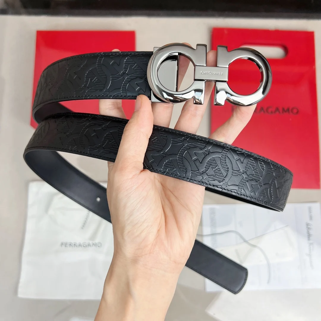 Ferragamo Reversible and Adjustable Gancini Men s Belt - Detail view 6