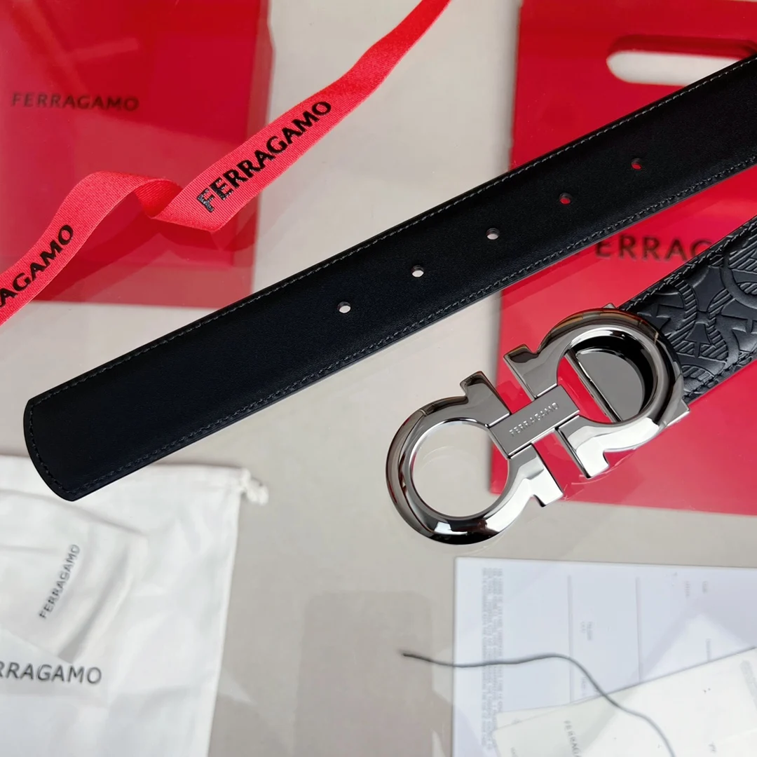 Ferragamo Reversible and Adjustable Gancini Men s Belt - Detail view 7