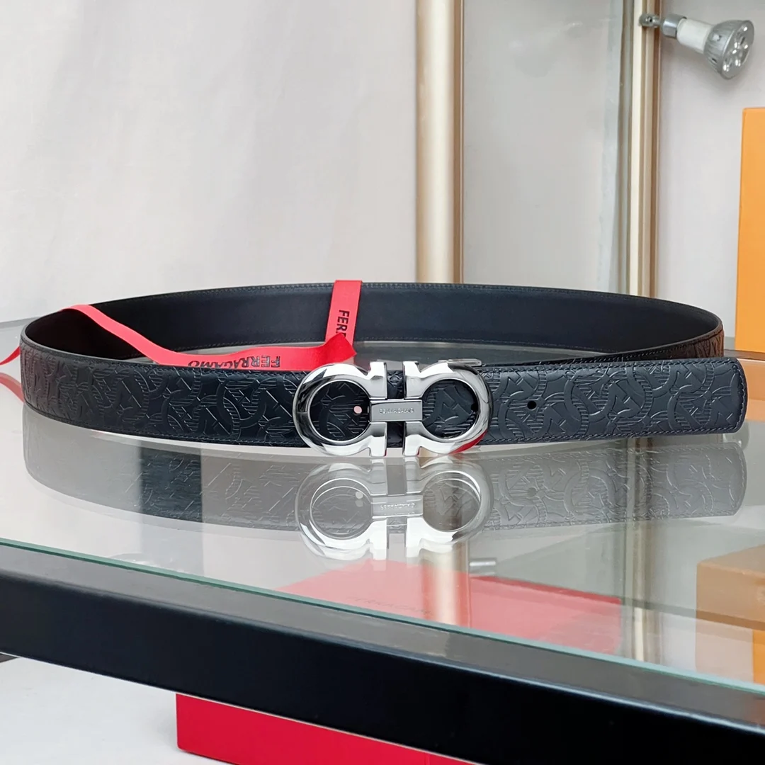 Ferragamo Reversible and Adjustable Gancini Men s Belt - Detail view 9