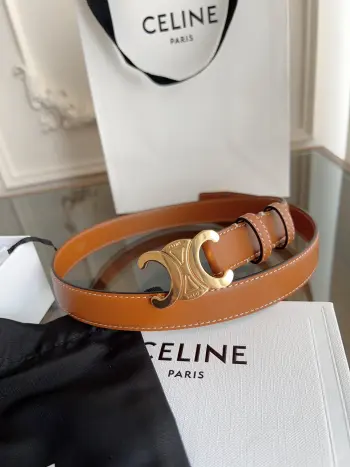 <p>    赛琳 CELINE女士皮带 小牛皮质感搭配独特凯旋门扣 颜色土黄粽 宽2.5cm 低调中暗藏奢华 轻松点亮穿搭  手工缝制 </p>
