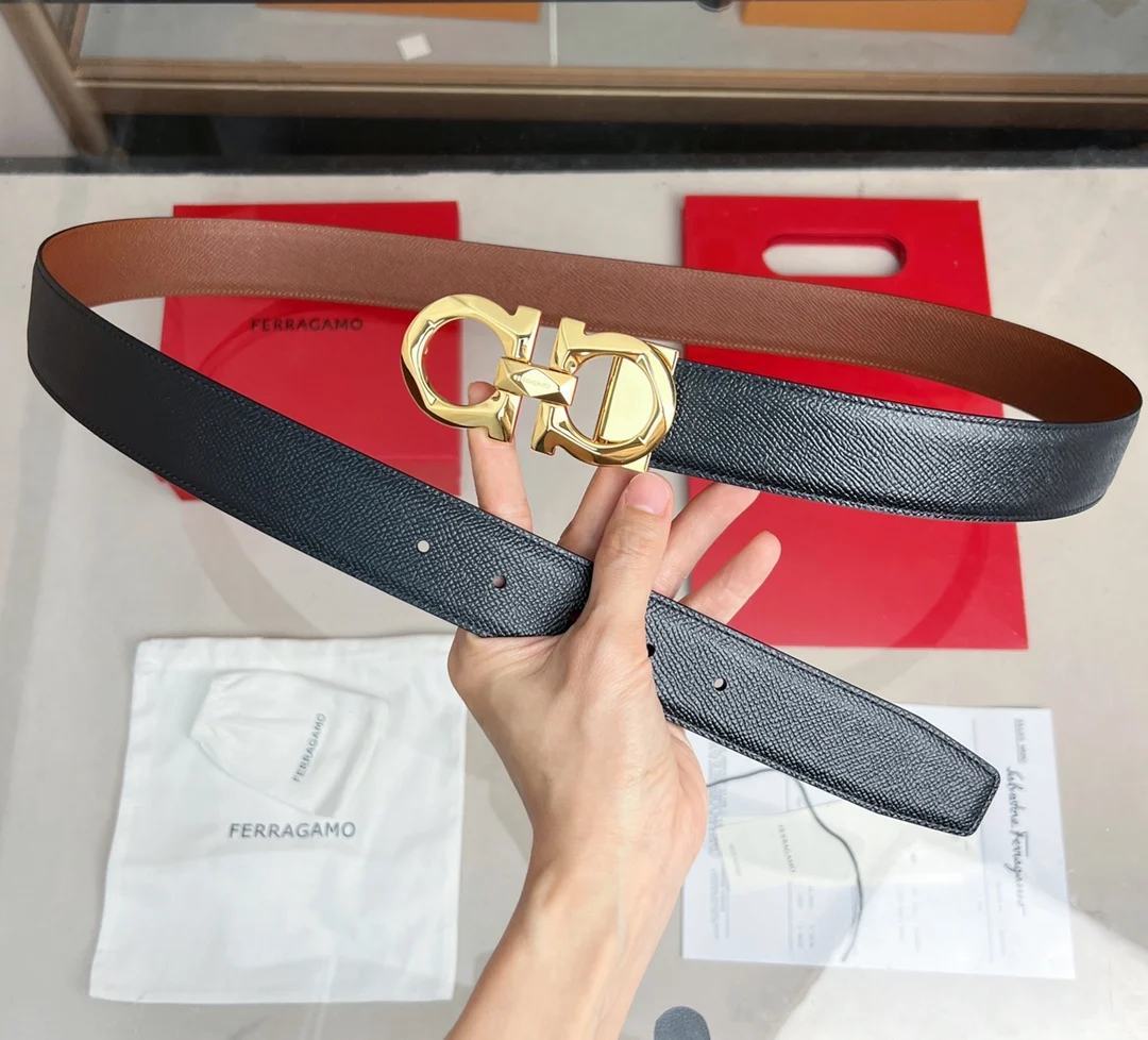 Ferragamo Reversible and Adjustable Gancini Men s Belt - Detail view 5