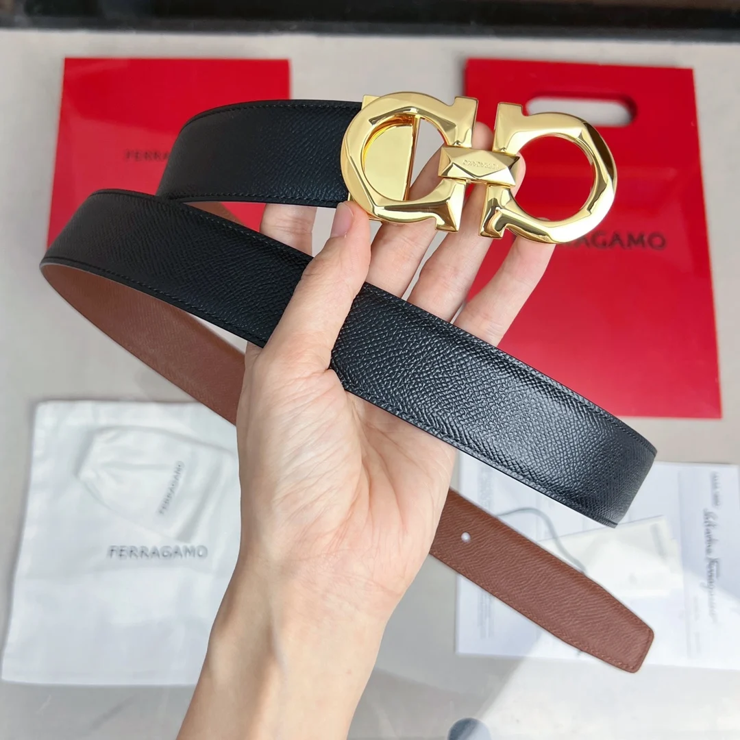 Ferragamo Reversible and Adjustable Gancini Men s Belt - Detail view 6
