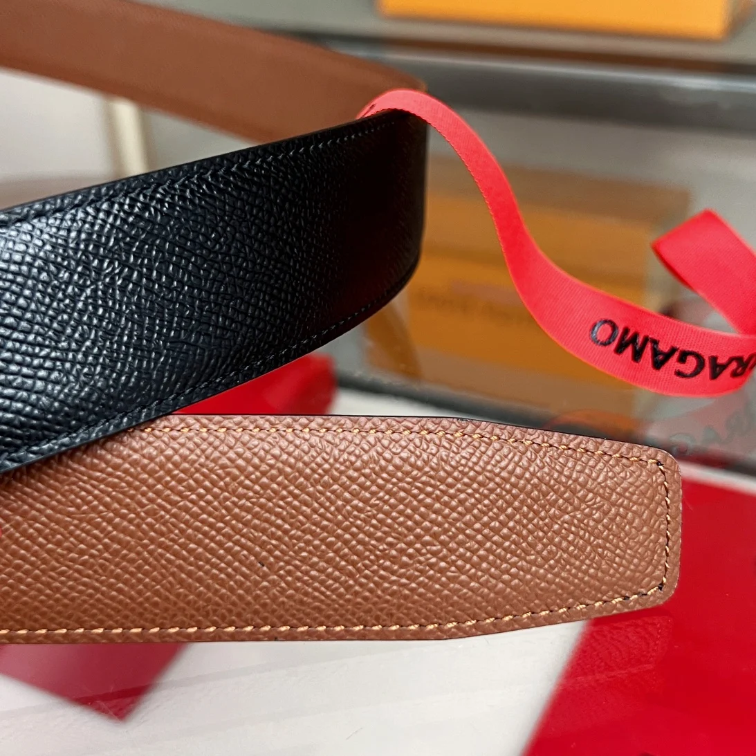 Ferragamo Reversible and Adjustable Gancini Men s Belt - Detail view 8