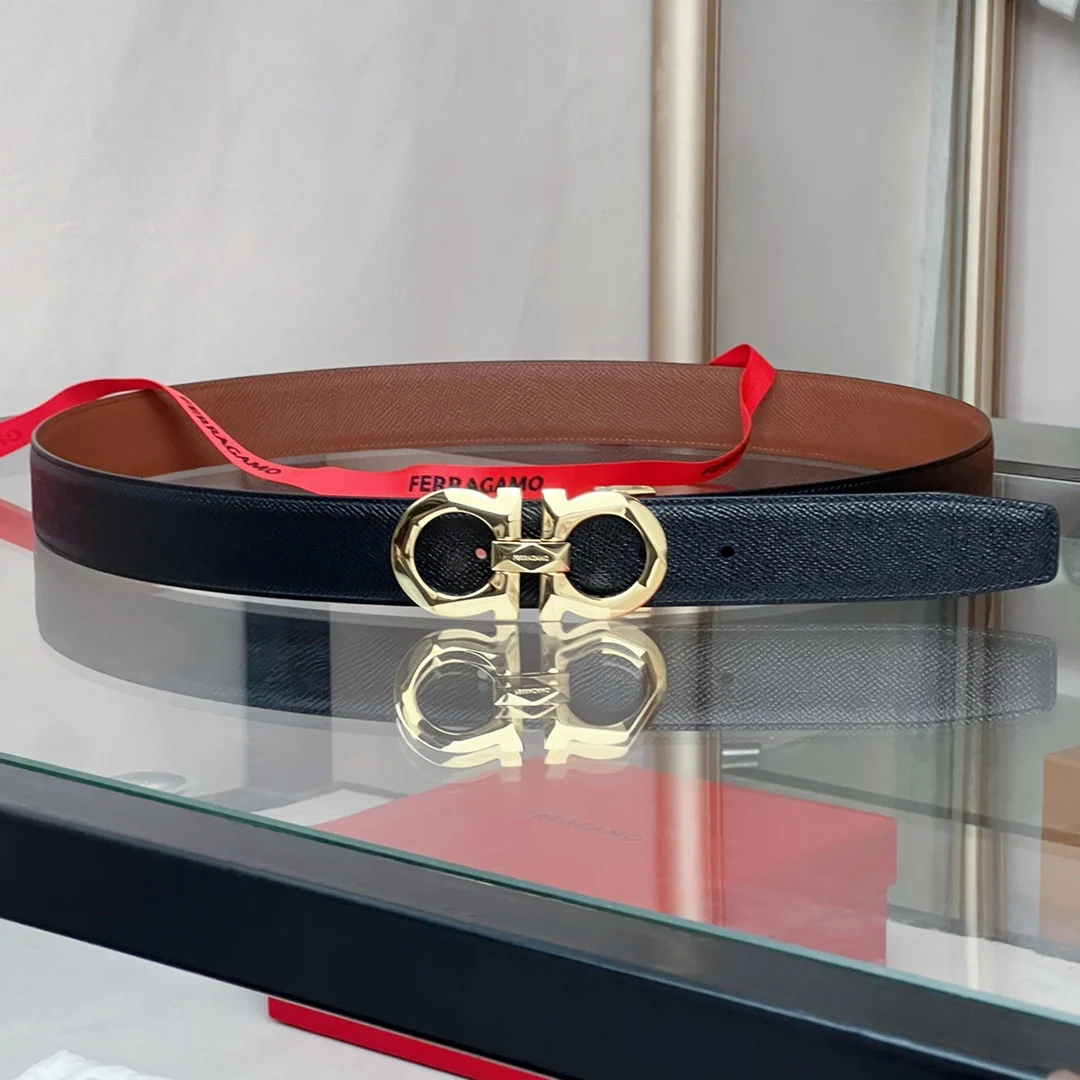 Ferragamo Reversible and Adjustable Gancini Men s Belt - Detail view 9