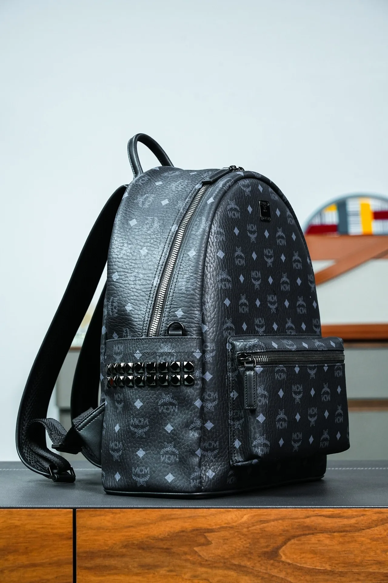 MCM MMK6SVE37CO001 MCM Stark Visetos Rivet Backpack Backpack - Detail view 2