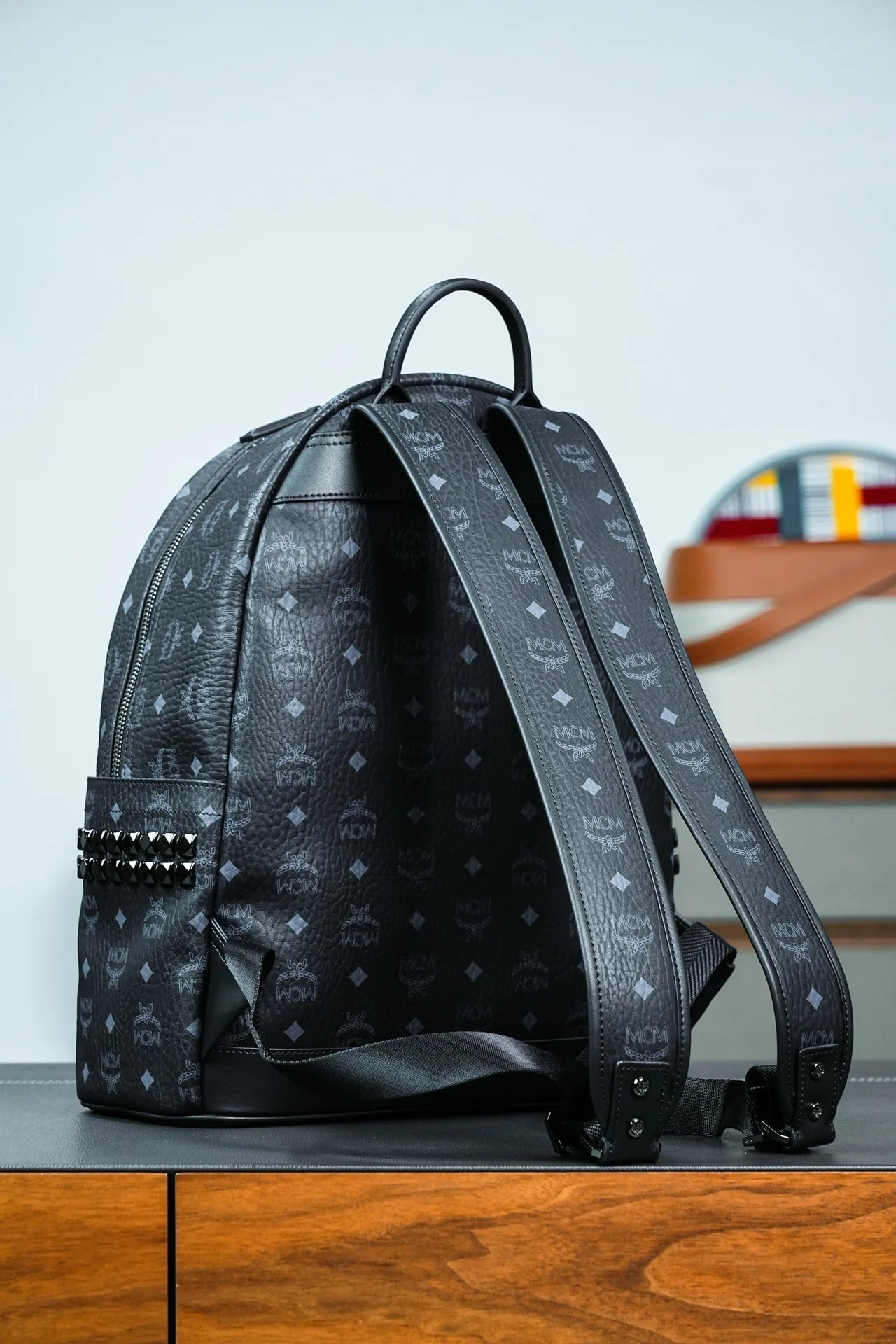 MCM MMK6SVE37CO001 MCM Stark Visetos Rivet Backpack Backpack - Detail view 8