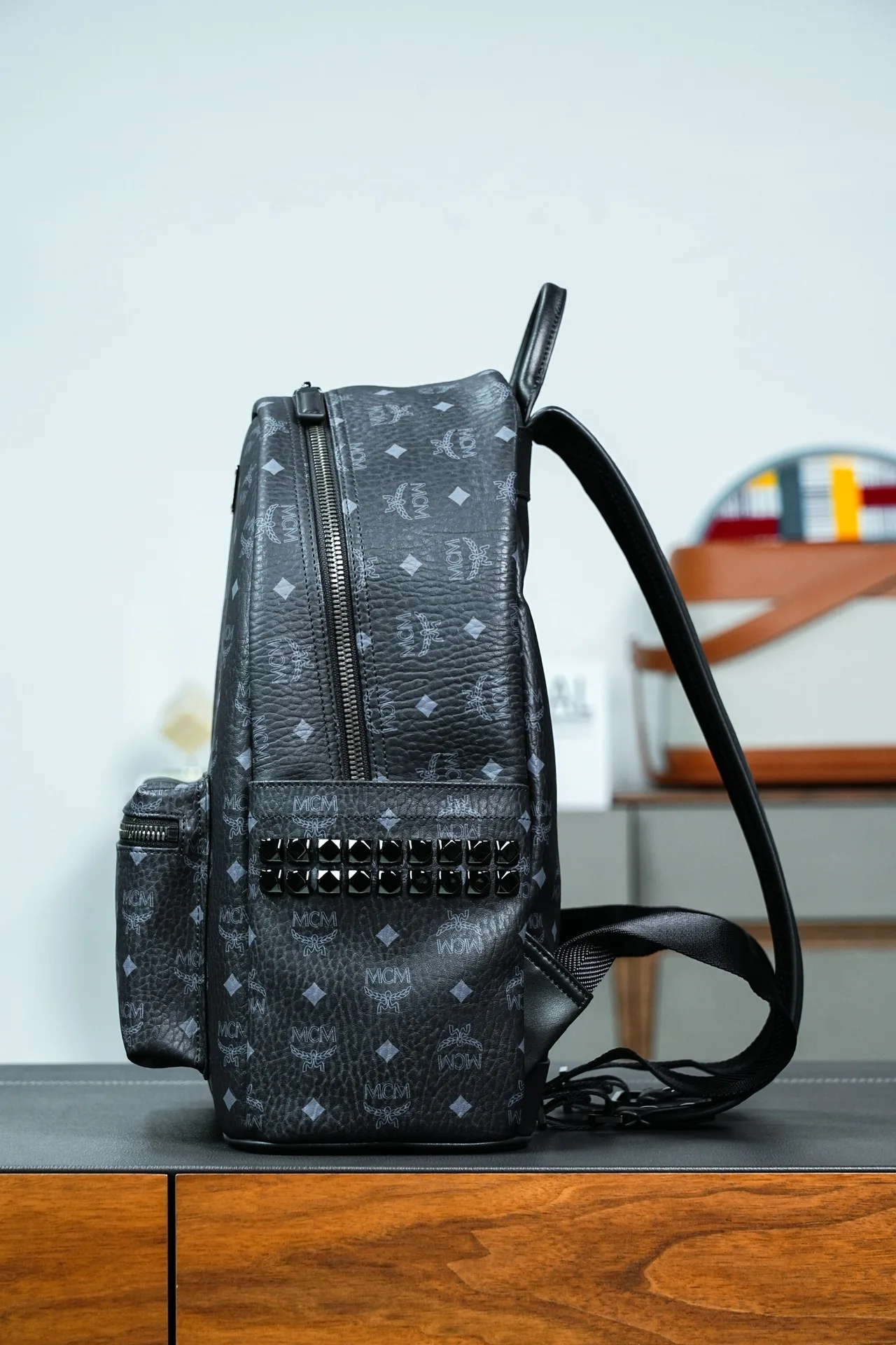 MCM MMK6SVE37CO001 MCM Stark Visetos Rivet Backpack Backpack - Detail view 9