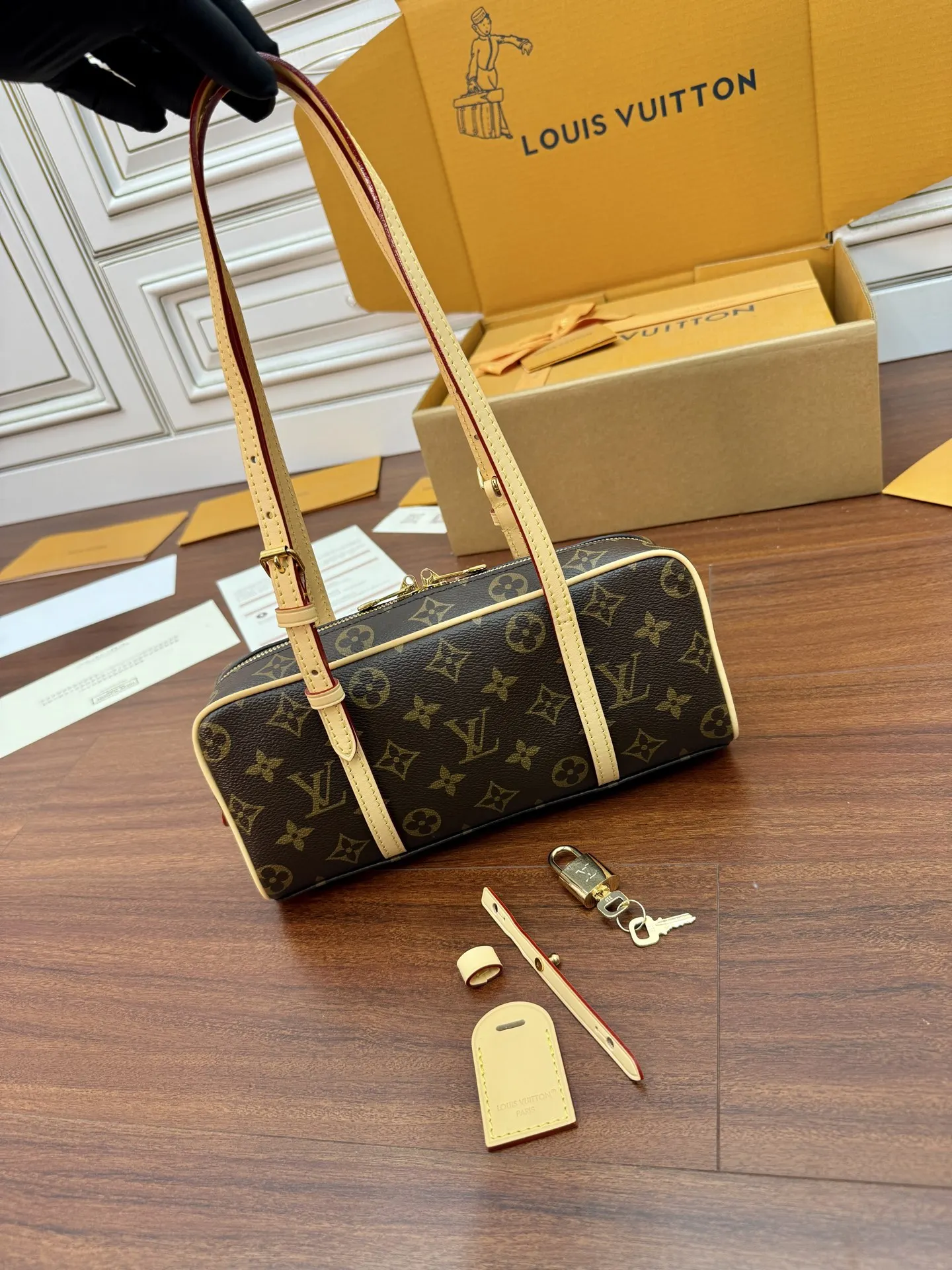 Louis Vuitton M47031 Dynamic Electronic Chip Diamond Fabric Bag Shoulder Bag - Detail view 6