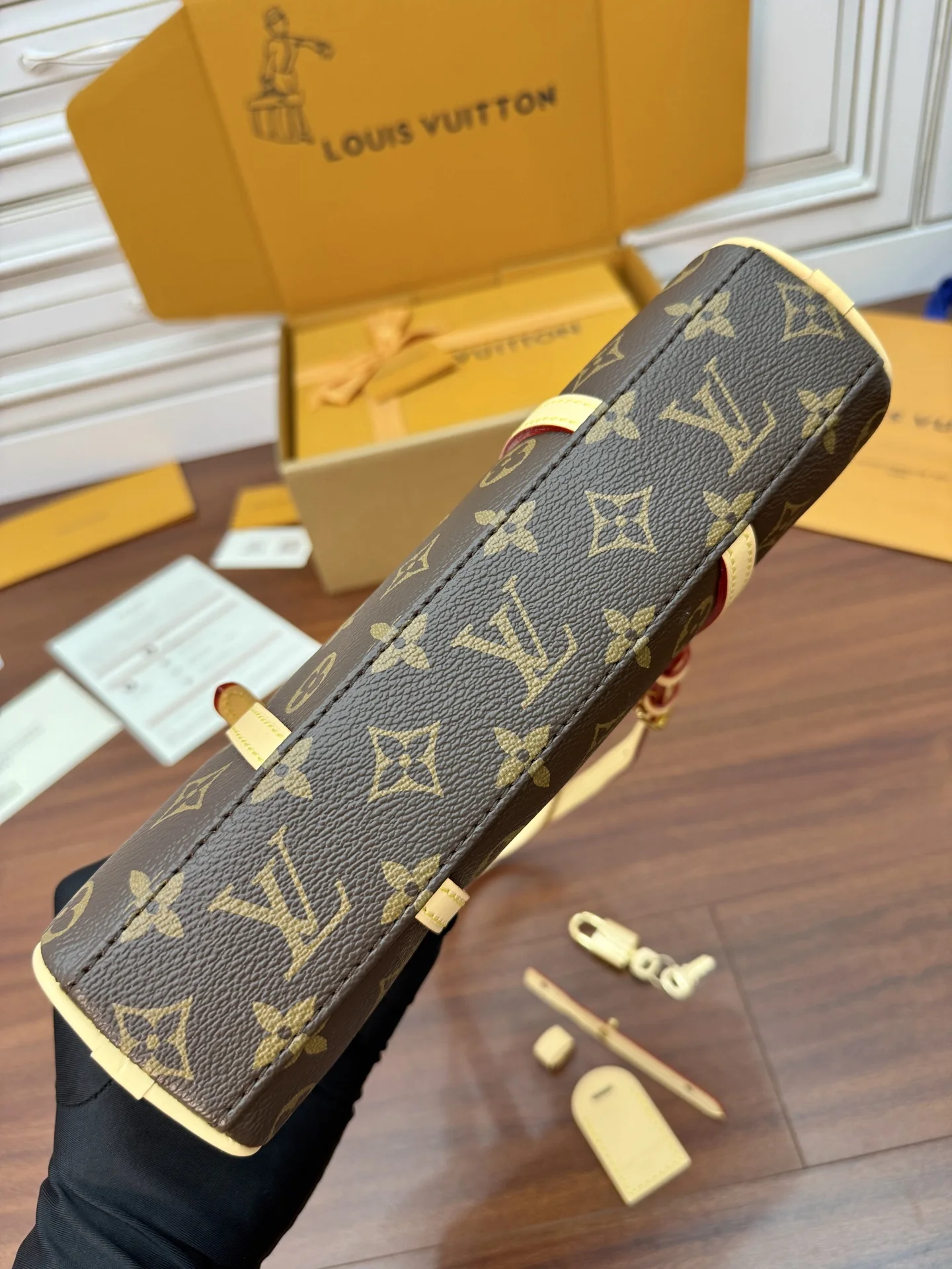 Louis Vuitton M47031 Dynamic Electronic Chip Diamond Fabric Bag Shoulder Bag - Detail view 9