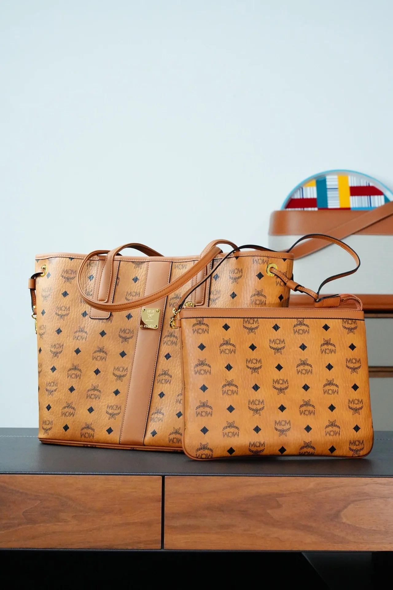 MCM MWPCSVI01CO001 Double-Sided Shopping Bag Mother-Child Bag Shoulder Bag - Detail view 4