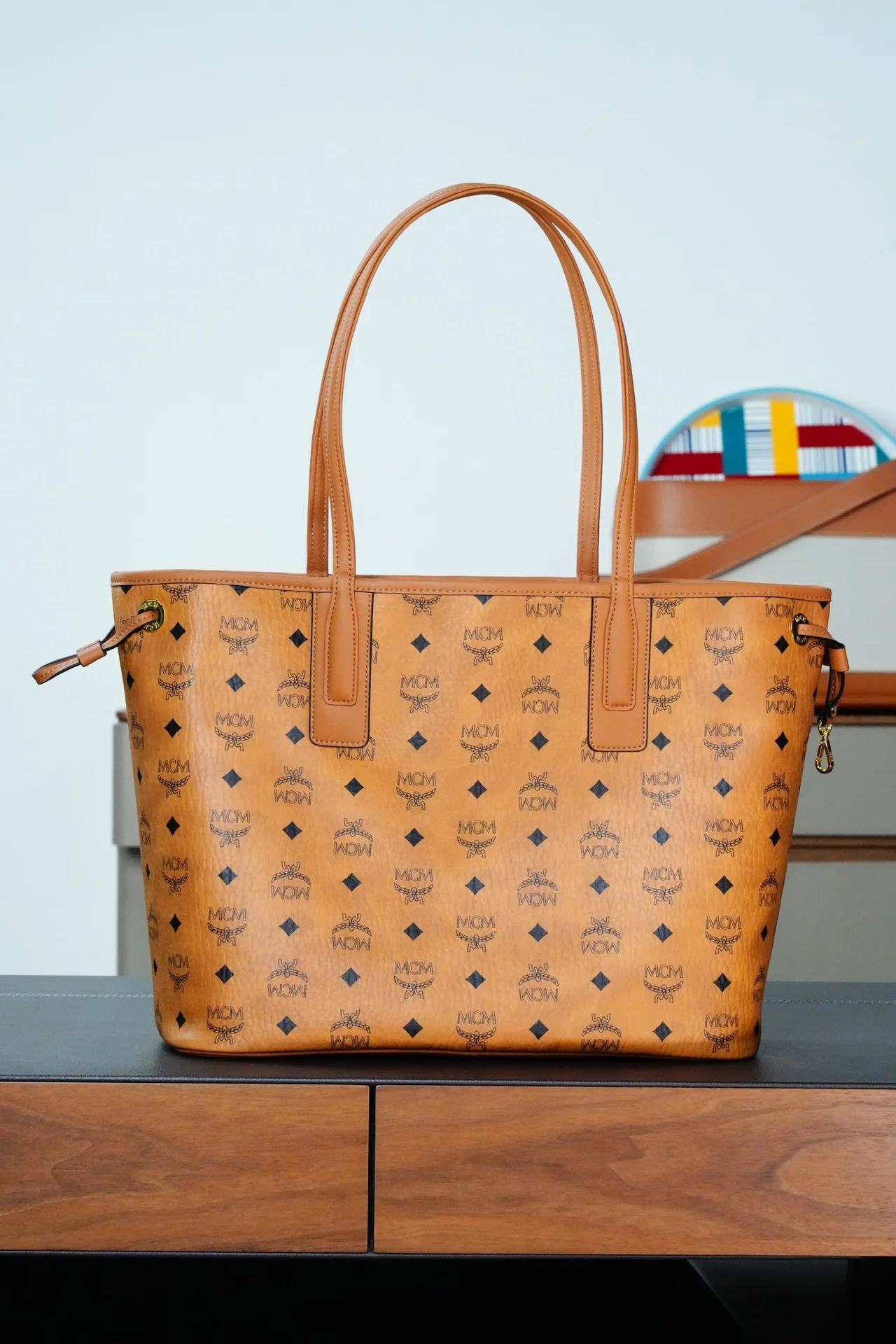 MCM MWPCSVI01CO001 Double-Sided Shopping Bag Mother-Child Bag Shoulder Bag - Detail view 9