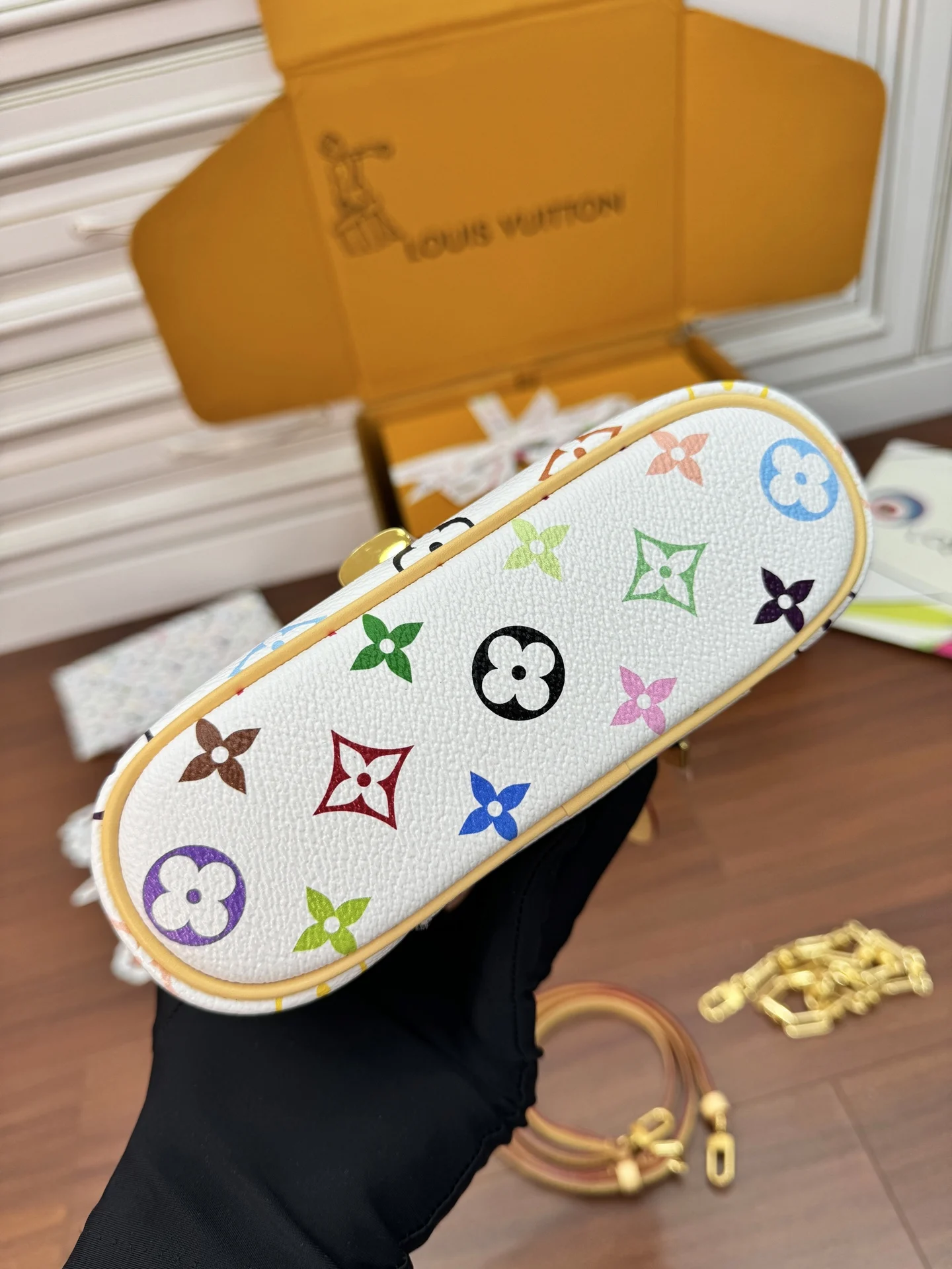 LVM13662 动态电子芯片菱形面料包 斜挎包 - 细节图 6