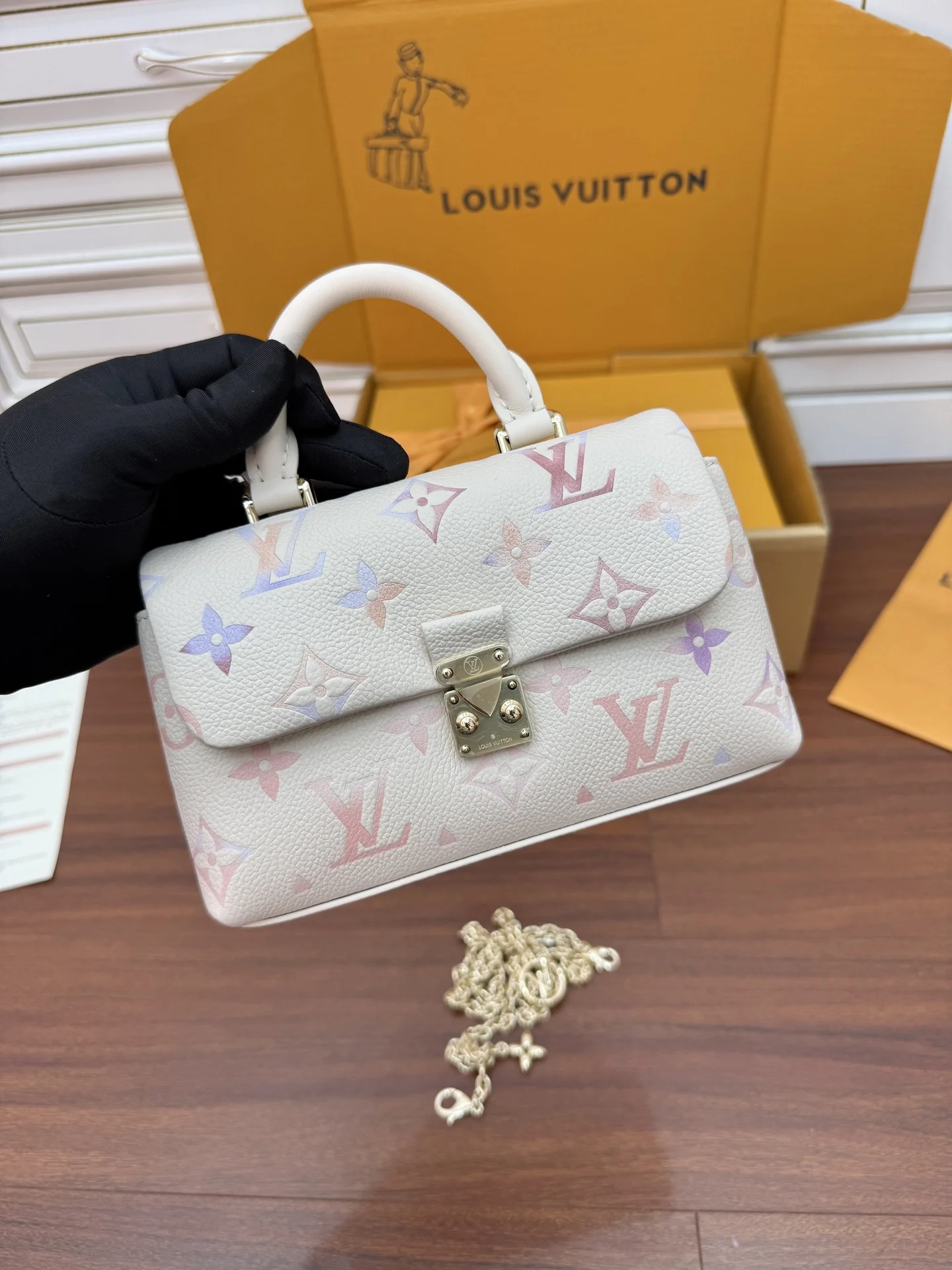 LVM25596 动态电子芯片菱形面料包 斜挎包 - 细节图 9