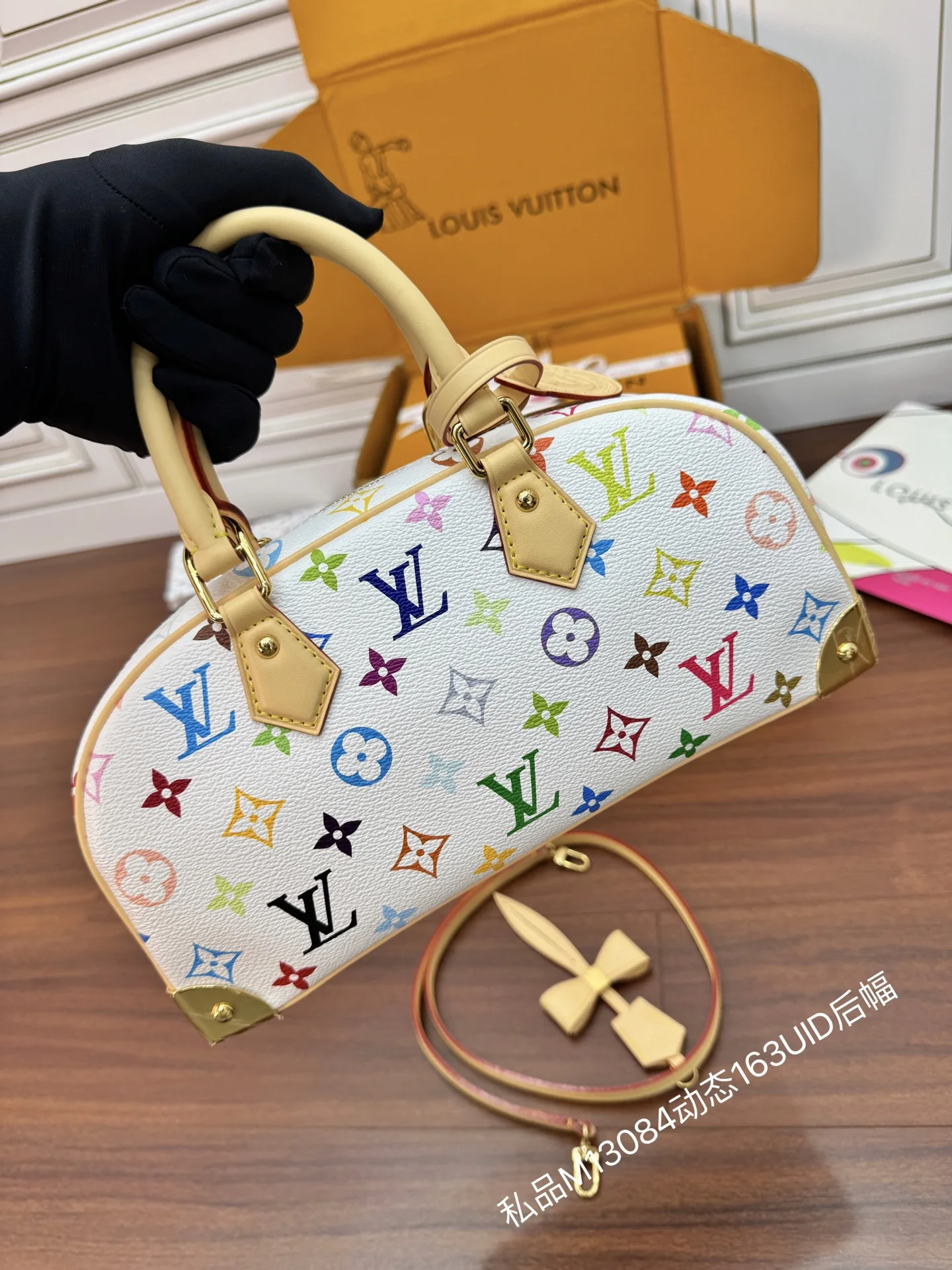 LVM13084 动态电子芯片菱形面料包斜挎包 - 细节图 4