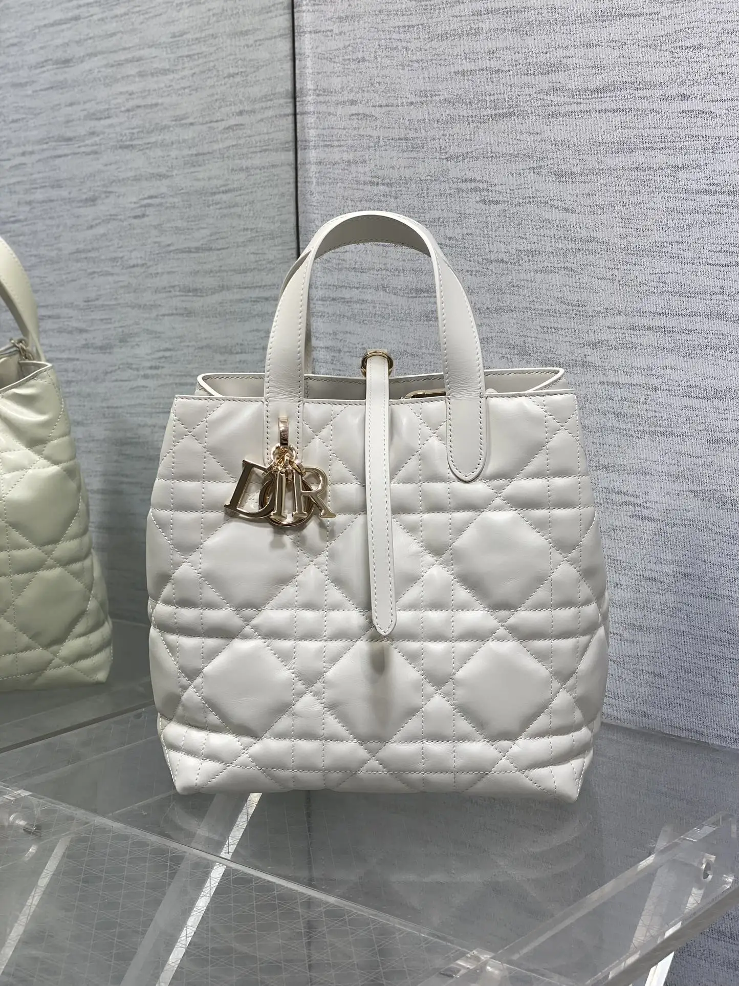 迪奥银油蜡皮Toujours竖版系列迷你斜挎包 女士斜挎包 - 细节图 2