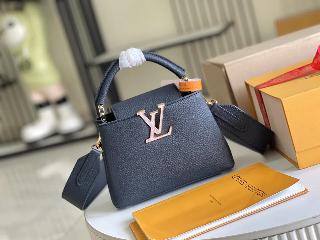 LVM21150M58718 深蓝色贝壳扣 迷你手袋 斜挎包 - 细节图 2