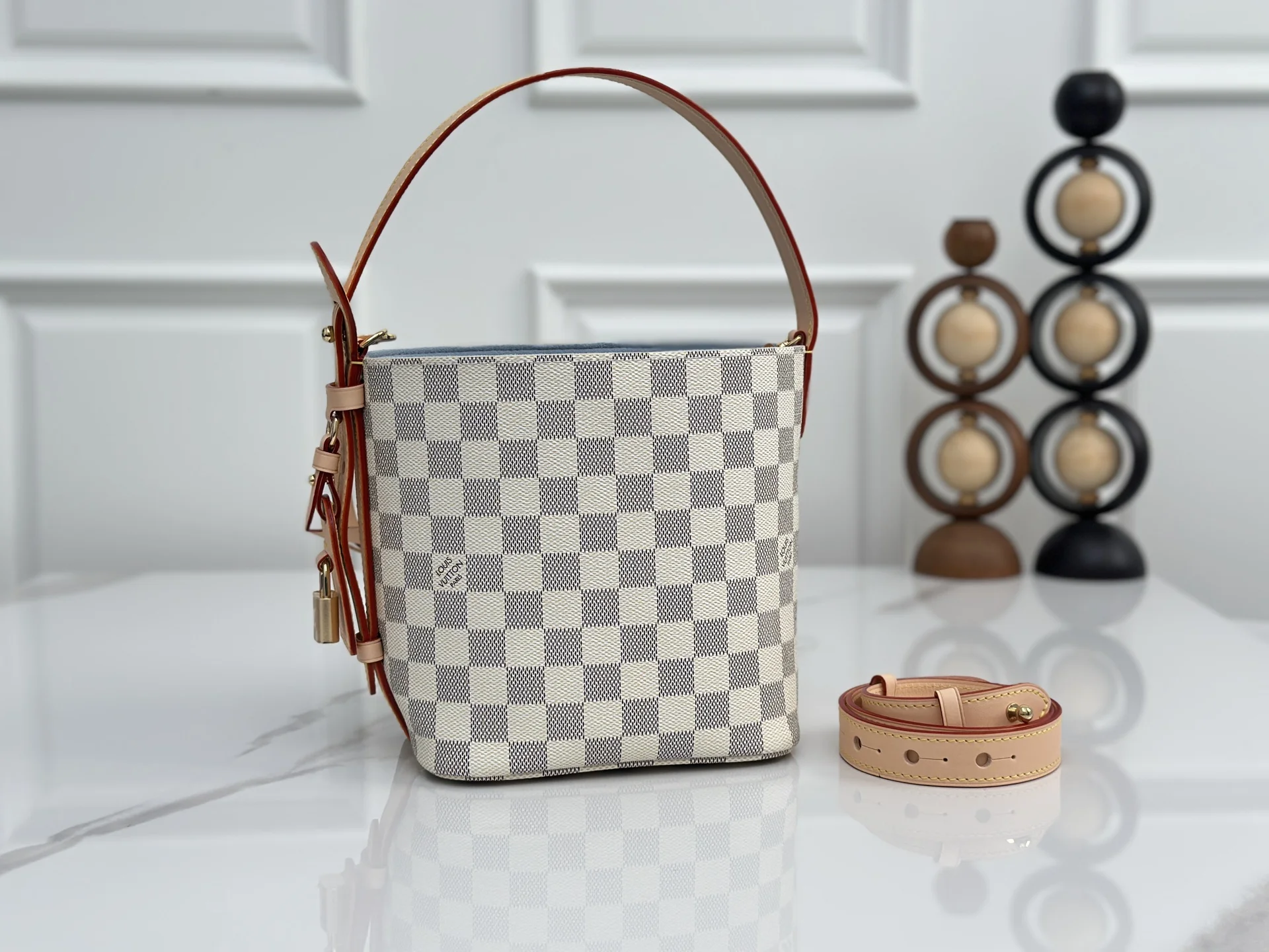 Louis Vuitton N40855 Variable Code Chip White Grid Handbag Shoulder Bag - Detail view 1