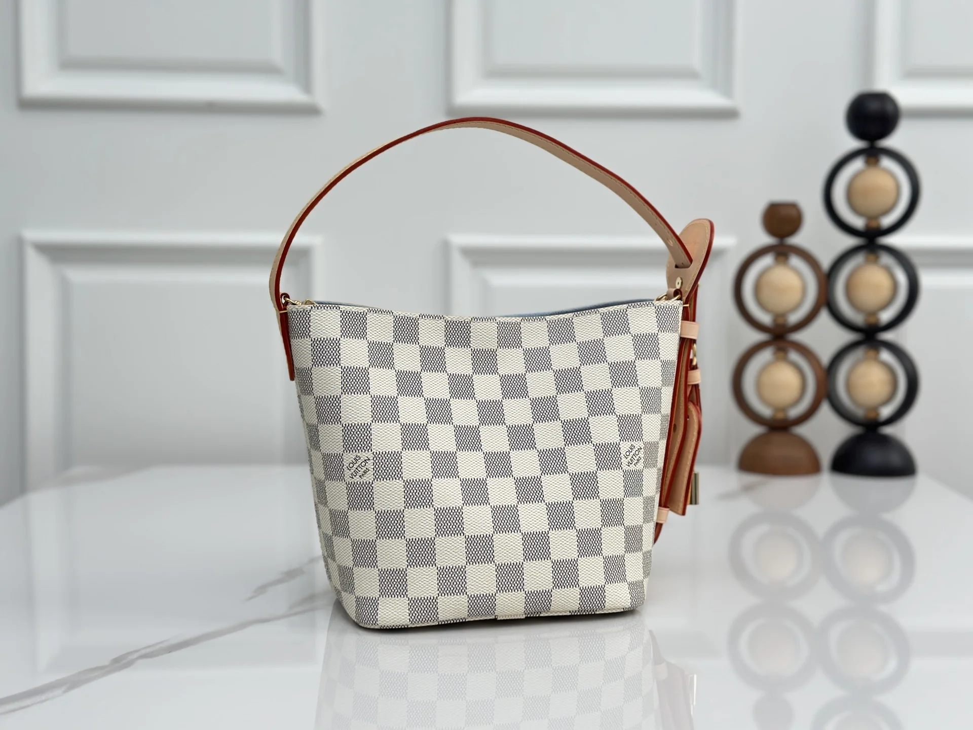 Louis Vuitton N40855 Variable Code Chip White Grid Handbag Shoulder Bag - Detail view 3