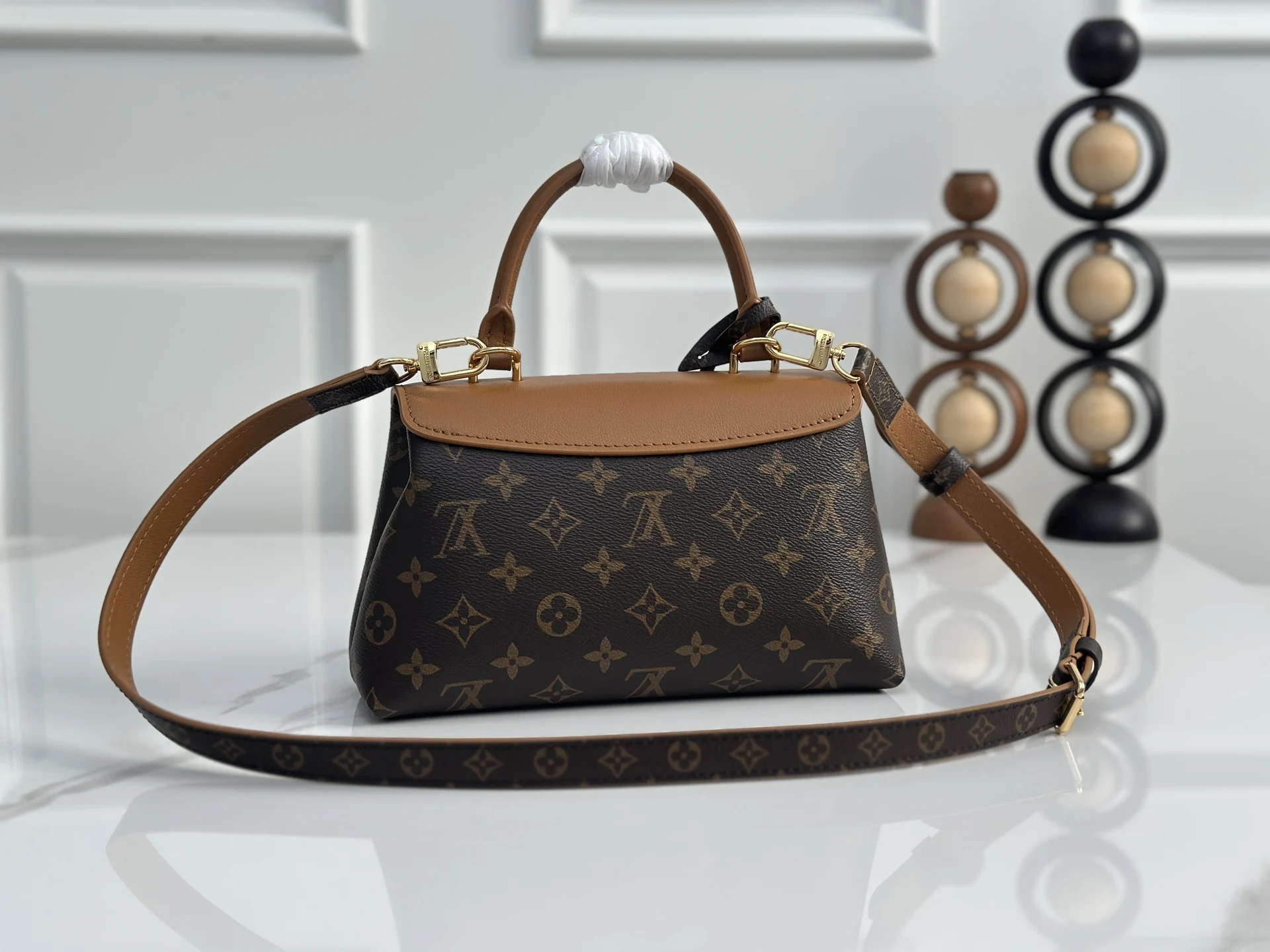 Louis Vuitton M27511 M28288 Old Flower Black Old Flower Brown Classic Canvas Flap Crossbody Bag - Detail view 3