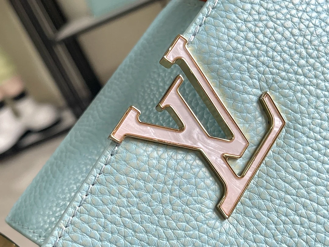 LVM59868 星辰珠光绿贝壳扣手提包 斜挎包 - 细节图 6