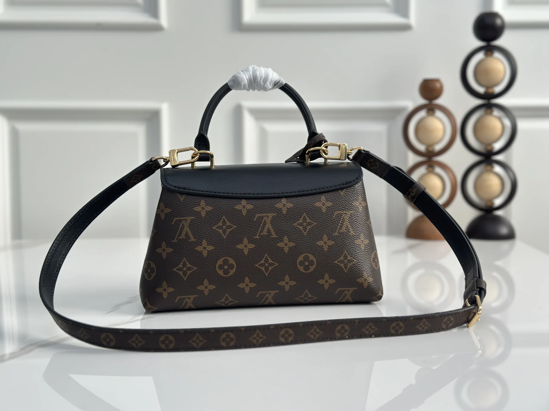 Louis Vuitton M27511 M28288 Old Flower Black Old Flower Brown Classic Canvas Flap Crossbody Bag - Detail view 3