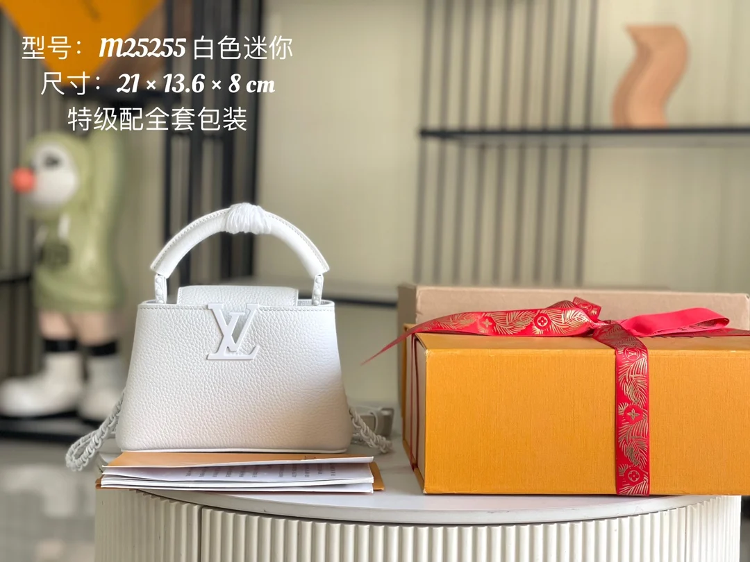 LVM25255 特级全钢五金 意大利A级皮料肩背包 斜挎包 - 细节图 1