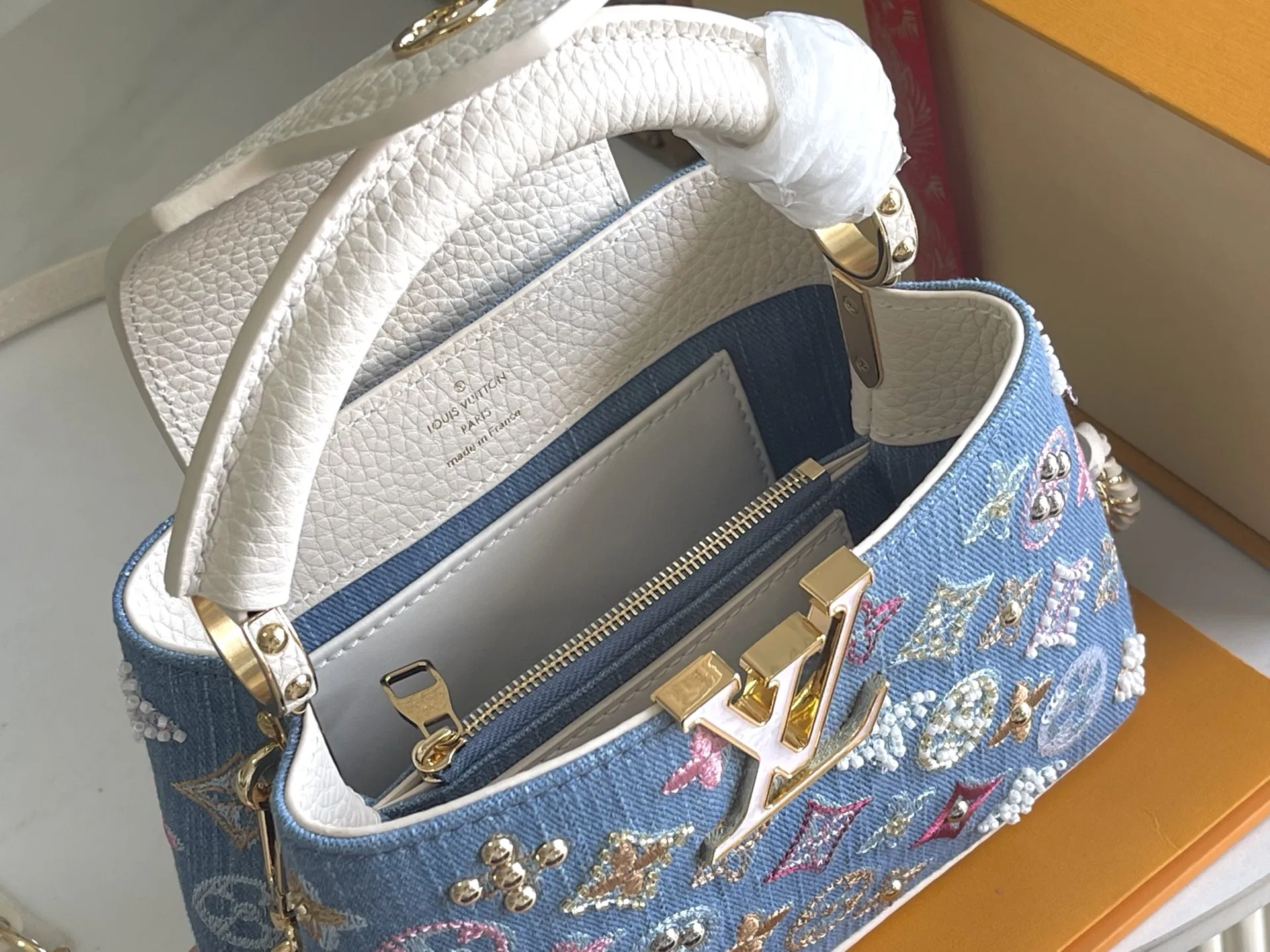 LVM12947 牛仔布手提包 斜挎包 - 细节图 9