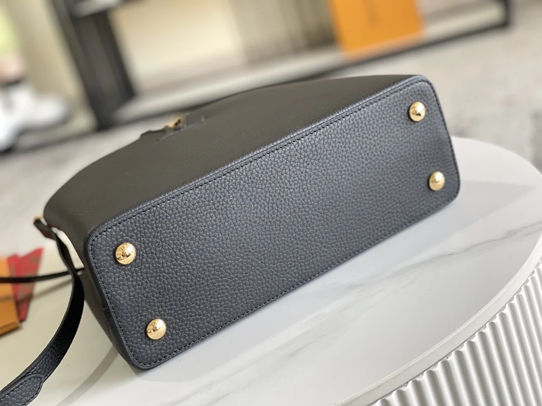 LVM42259 特级精品黑色金扣手袋 斜挎包 - 细节图 5