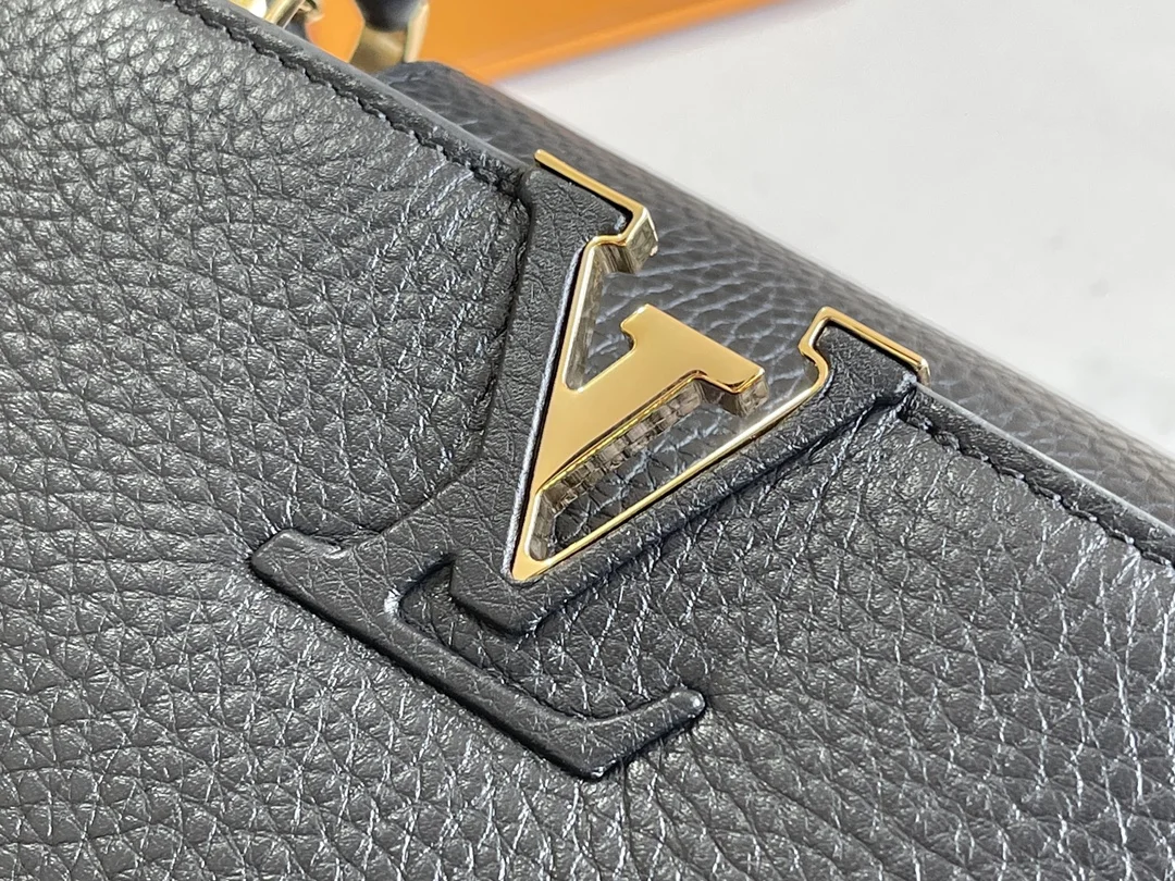 LVM94517 特级精品黑色金扣手袋 斜挎包 - 细节图 6