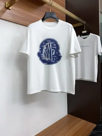 新工艺logo纯棉质微阔版圆领男士短袖T恤