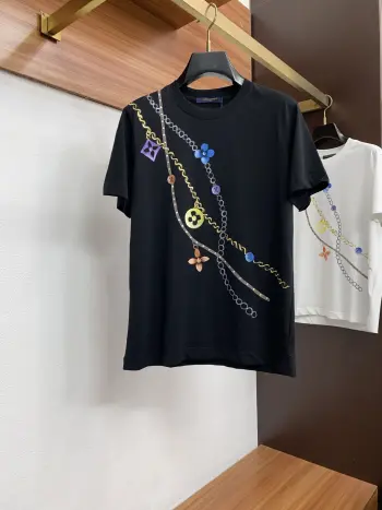 新工艺logo纯棉质微阔版圆领男士短袖T恤