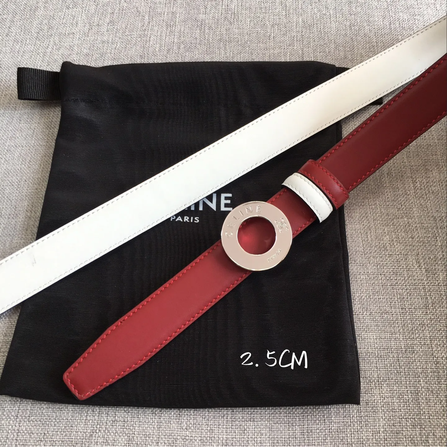 Celine New Three-Dimensional Float Buckle Women s Belt - Detail view 4