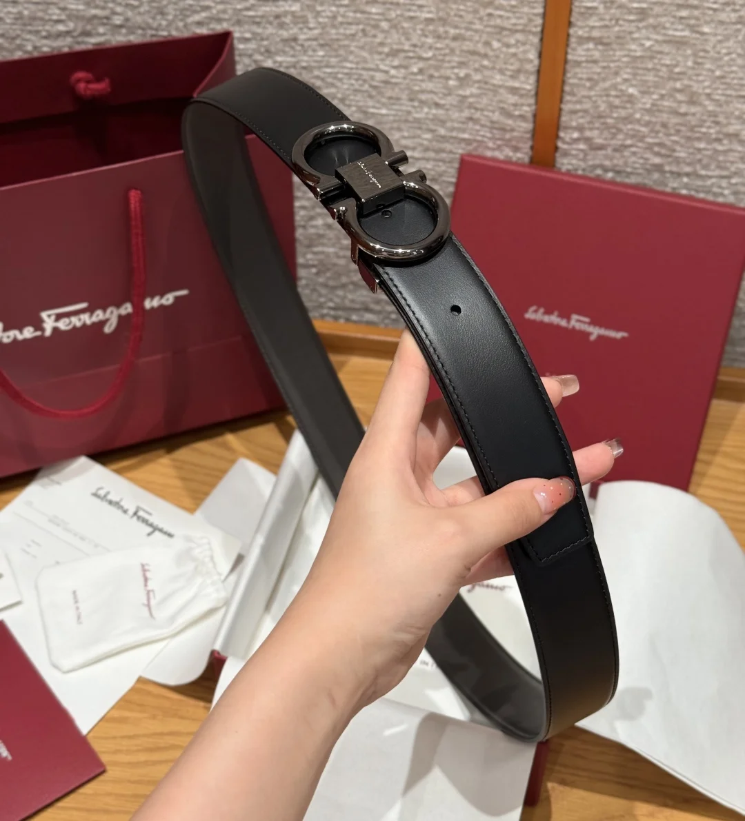 Ferragamo Width 3.5cm premium custom men s belt - Detail view 3