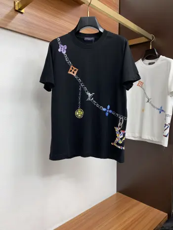 新工艺logo纯棉质微阔版圆领男士短袖T恤