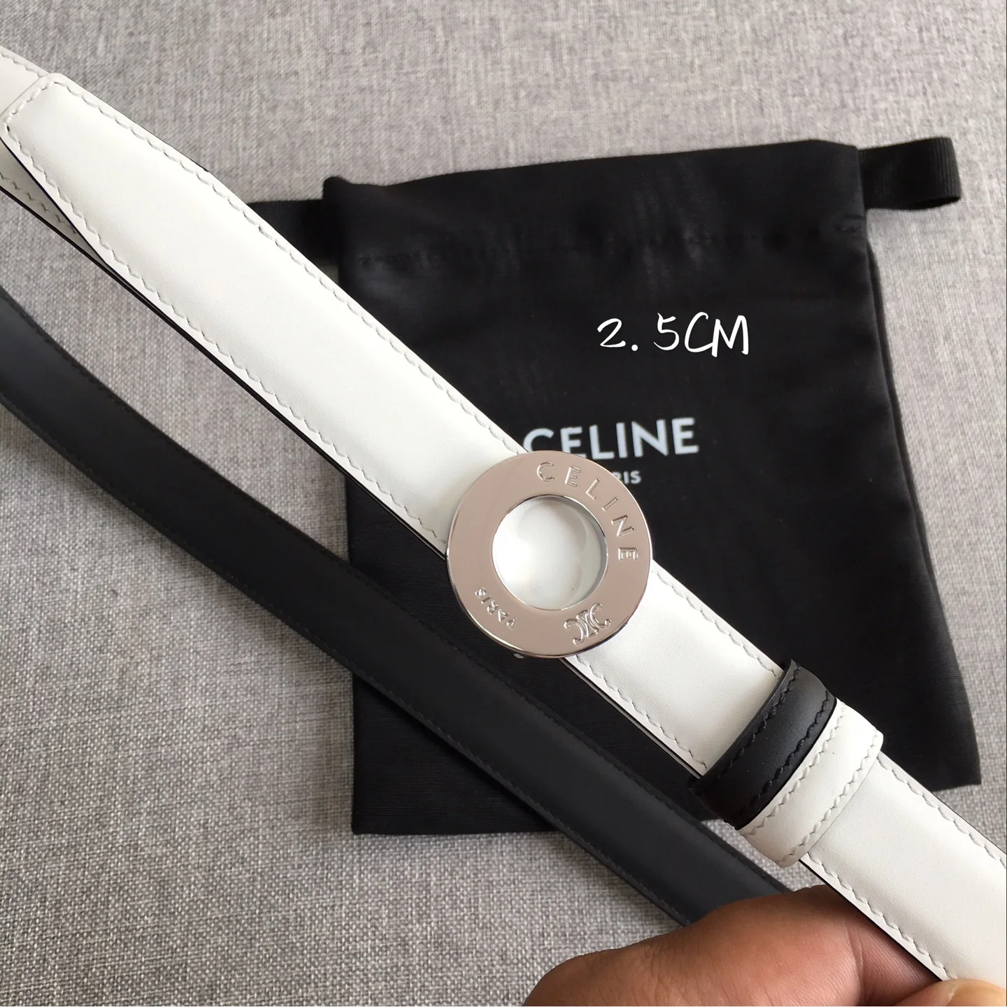 Celine New 3D Stereo Floating Buoy Buckle Ladies Belt - Detail view 2