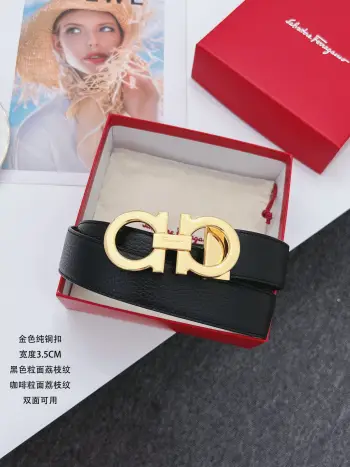 <p> Ferragamo.菲拉格慕</p><p>全套包装 支持NFC扫码 宽度3.5cm 高级定制款男士皮带 双面进口牛皮 可双面使用 自行选择搭配 真材实料 很有质感 时尚经典不失风范 搭配精品尾夹扣 长短可自行裁剪</p>