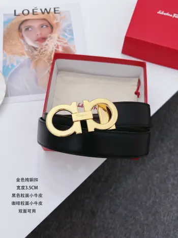 <p> Ferragamo.菲拉格慕</p><p>全套包装 支持NFC扫码 宽度3.5cm 高级定制款男士皮带 双面进口牛皮 可双面使用 自行选择搭配 真材实料 很有质感 时尚经典不失风范 搭配精品尾夹扣 长短可自行裁剪</p>