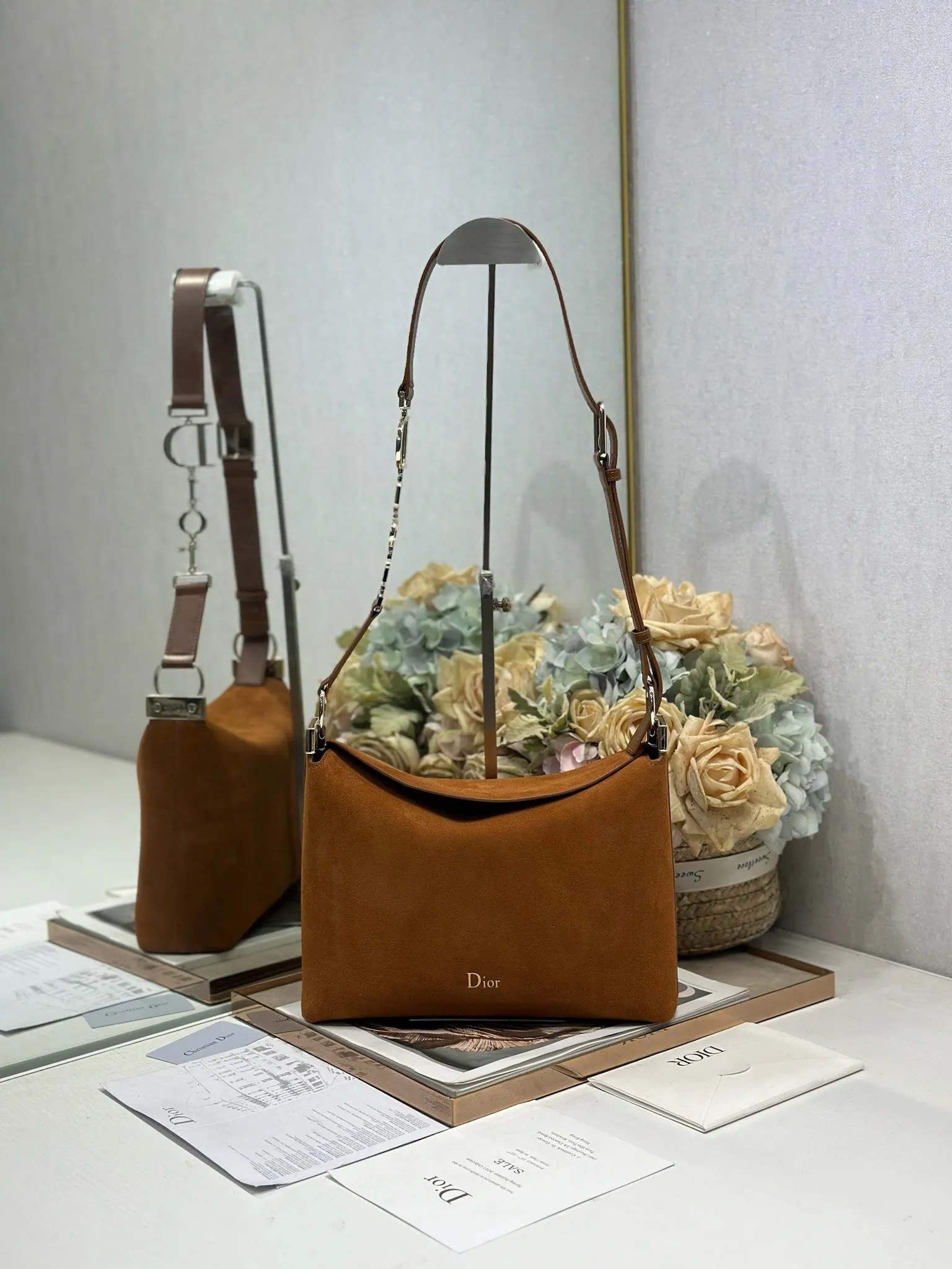 Dior 1411 Spring/Summer Color Block Small Handbag Women s Shoulder Bag - Detail view 1