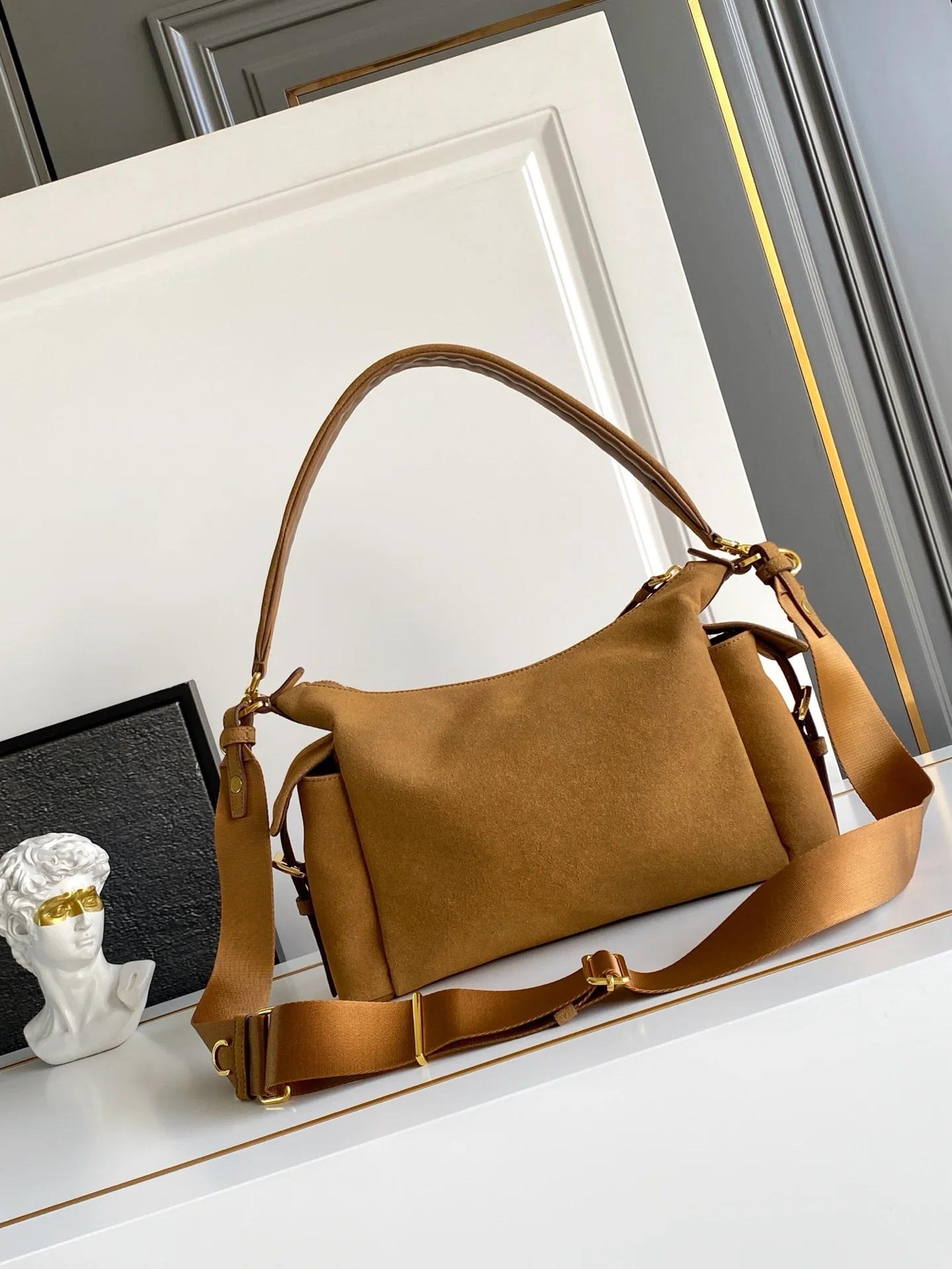 Prada 1BC264 Imported Suede Exploration Bag Women s Crossbody Bag - Detail view 3