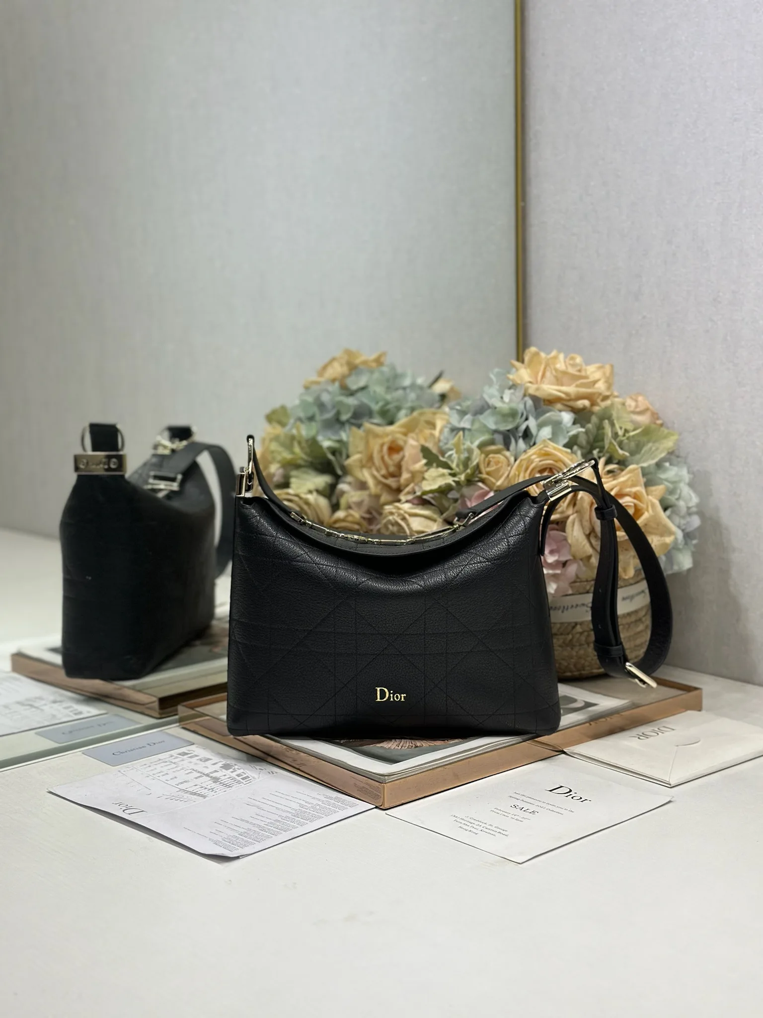 迪奥1411 春夏拼色小号手袋 女士单肩包
