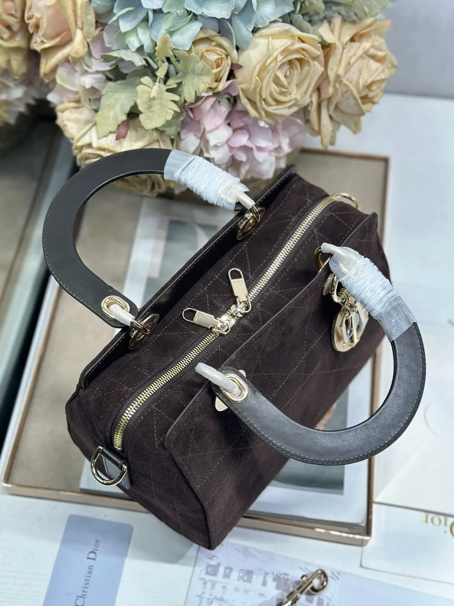 迪奥1440 早春平纹羊皮手袋 女士斜挎包 - 细节图 7