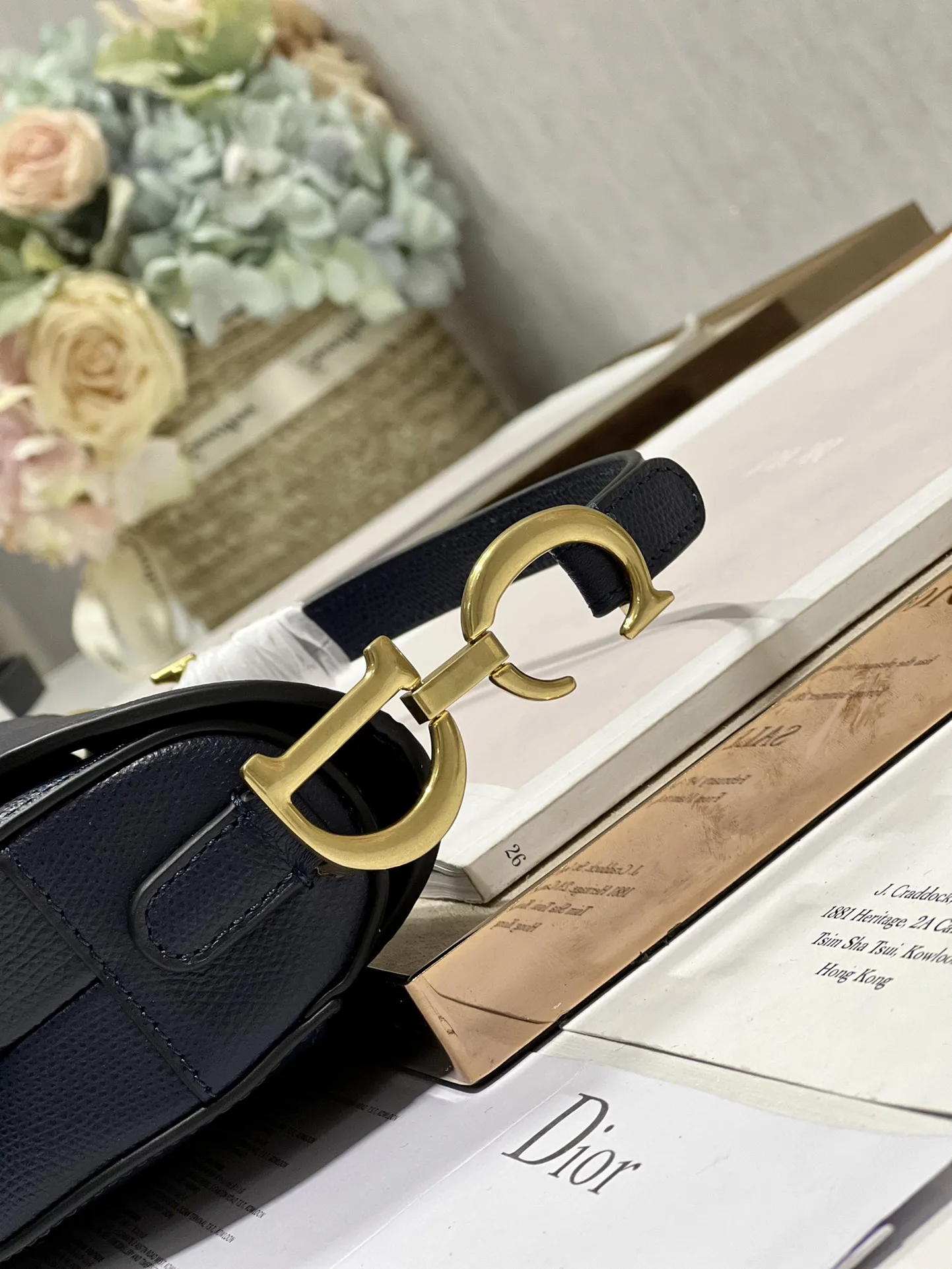迪奥93271 刺绣肩带马鞍包 女士斜挎包 - 细节图 4