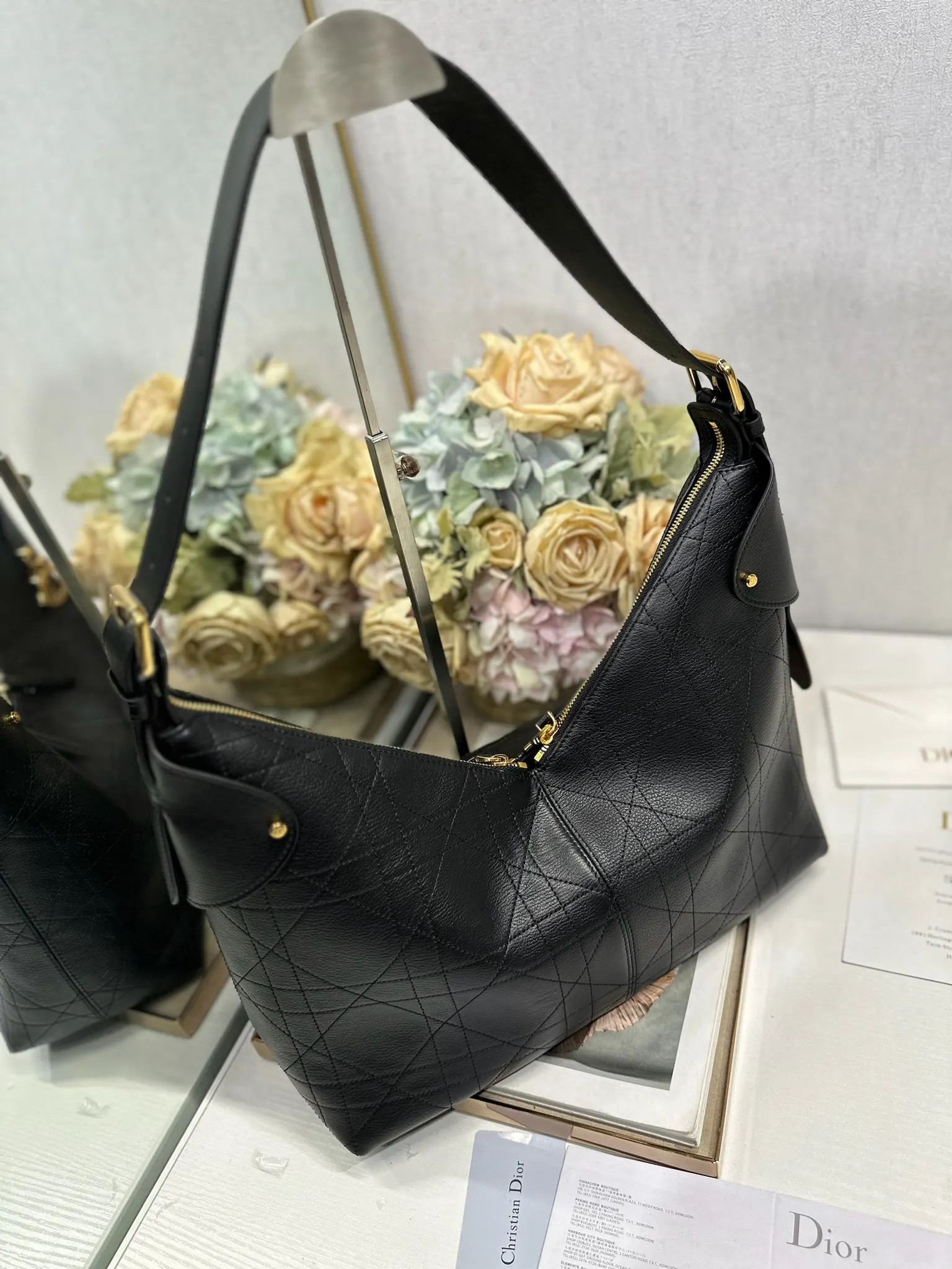 Dior 2844 Early Ivy Plaid Lambskin Handbag Women s Shoulder Bag - Detail view 2